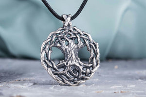 Yggdrasil World Tree Sterling Silver Pendant Viking Jewelry - vikingworkshop