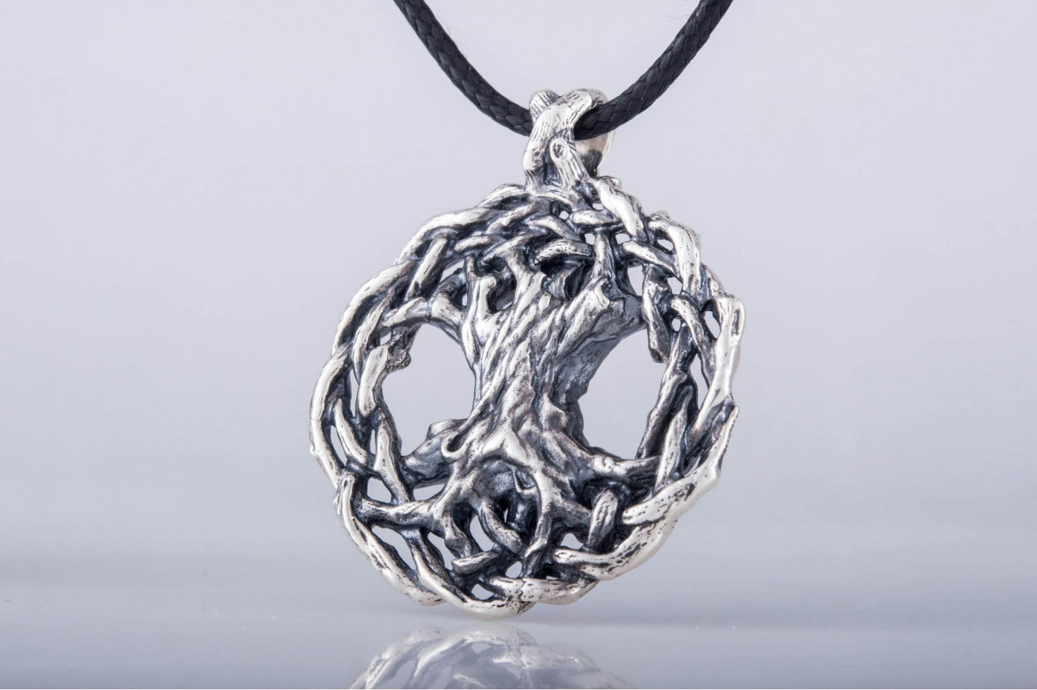 Yggdrasil World Tree Sterling Silver Pendant Viking Jewelry - vikingworkshop