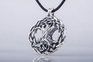 Yggdrasil World Tree Sterling Silver Pendant Viking Jewelry - vikingworkshop