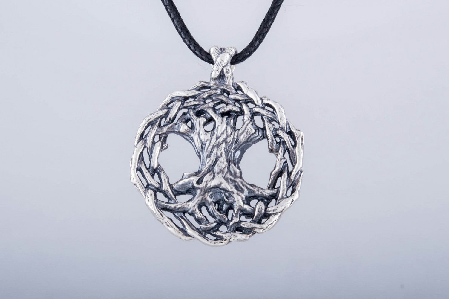 Yggdrasil World Tree Sterling Silver Pendant Viking Jewelry - vikingworkshop