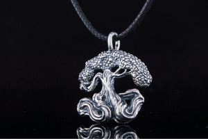 Yggdrasil World Tree Sterling Silver Pendant Norse Jewelry - vikingworkshop