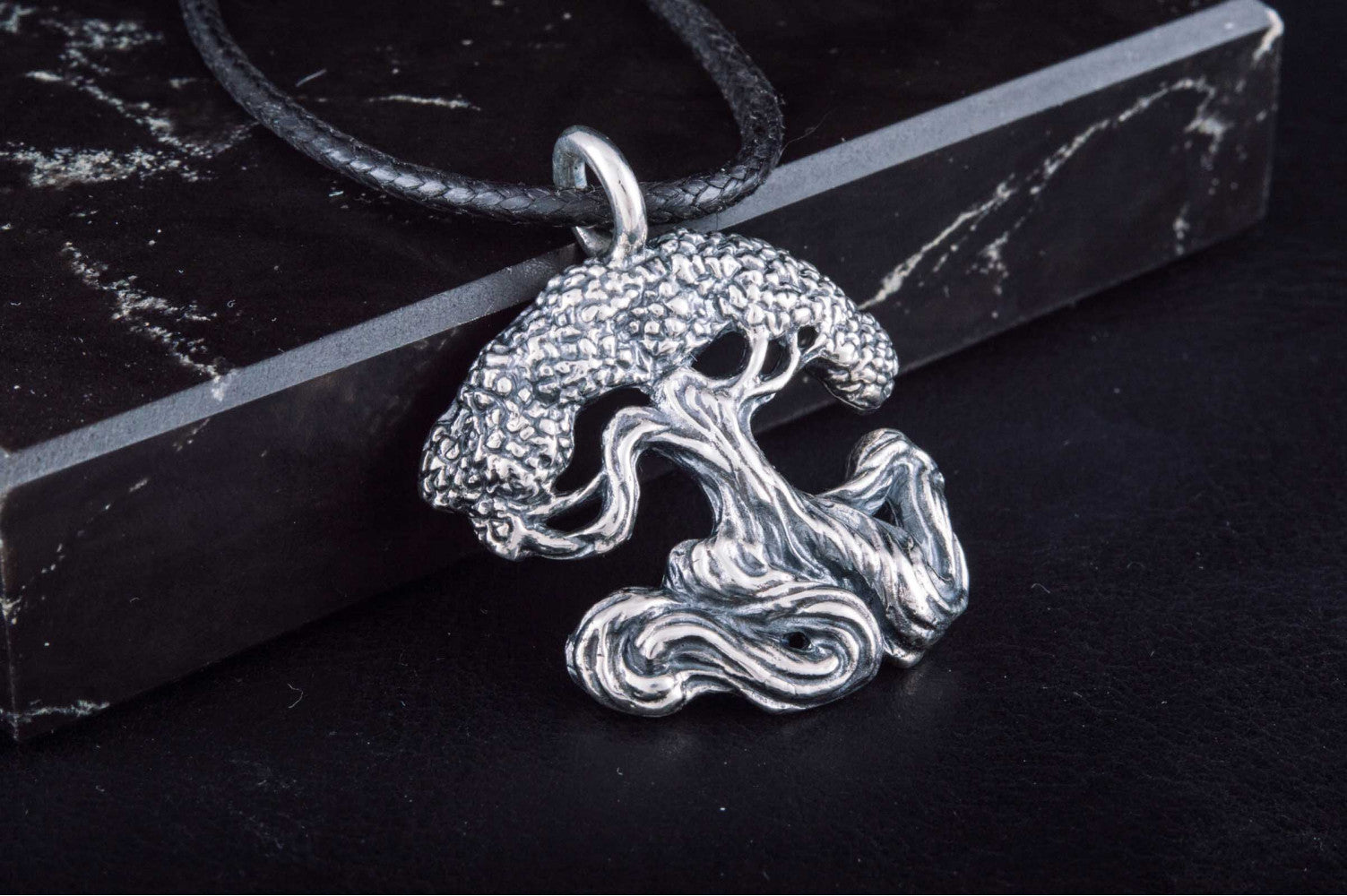 Yggdrasil World Tree Sterling Silver Pendant Norse Jewelry - vikingworkshop