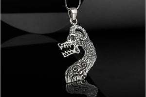 Drakkar Pendant Sterling Silver Unique Viking Ship Necklace - vikingworkshop