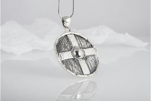 Rollo's Shield Pendant Unique Sterling Silver Viking Necklace - vikingworkshop