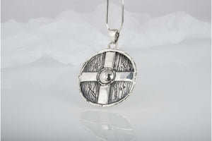 Rollo's Shield Pendant Unique Sterling Silver Viking Necklace - vikingworkshop