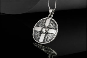 Rollo's Shield Pendant Unique Sterling Silver Viking Necklace - vikingworkshop