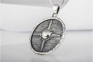 Vikings Shield Necklace Unique Sterling Silver Viking Pendant - vikingworkshop