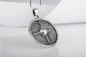 Vikings Shield Necklace Unique Sterling Silver Viking Pendant - vikingworkshop