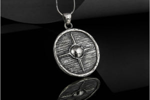 Vikings Shield Necklace Unique Sterling Silver Viking Pendant - vikingworkshop