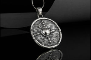 Vikings Shield Necklace Unique Sterling Silver Viking Pendant - vikingworkshop