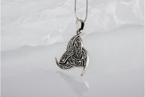 Odin Horn Pendant Sterling Silver Unique Jewelry - vikingworkshop