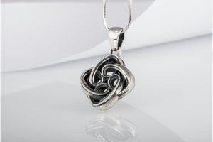 Celtic Knot Ornament Sterling Silver Pagan Pendant - vikingworkshop