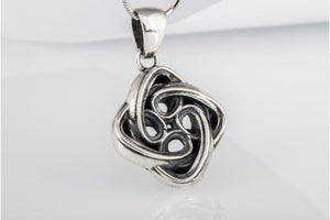 Celtic Knot Ornament Sterling Silver Pagan Pendant - vikingworkshop