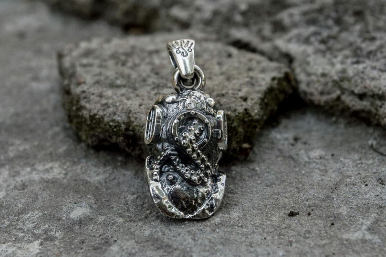 Atmospheric Diving Suit Pendant Sterling Silver Jewelry - vikingworkshop