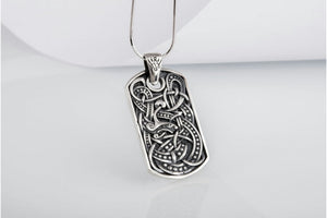 Viking Ornament Pendant Sterling Silver Norse Handcrafted Jewelry - vikingworkshop