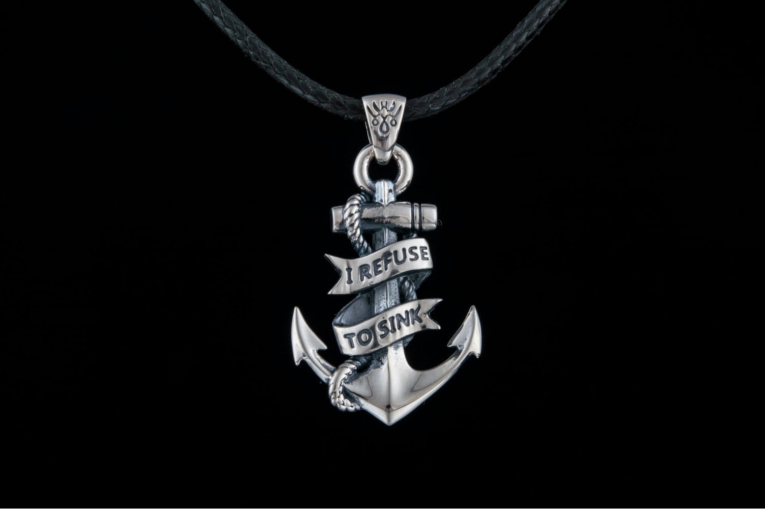 Anchor Pendant Sterling Silver Handcrafted Jewelry - vikingworkshop