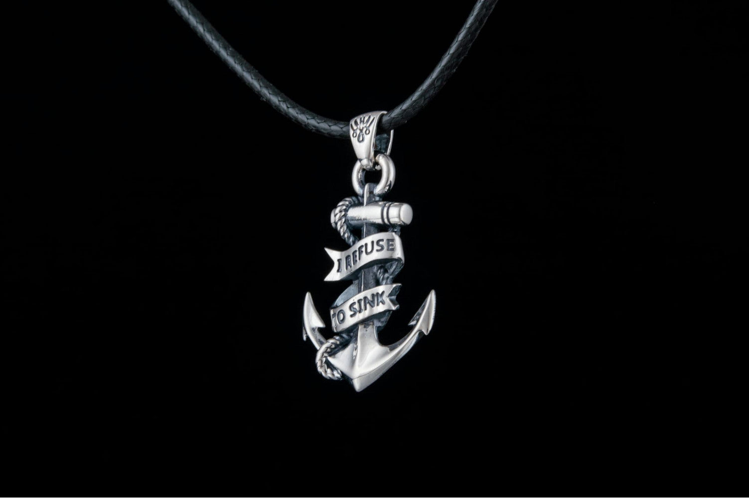 Anchor Pendant Sterling Silver Handcrafted Jewelry - vikingworkshop