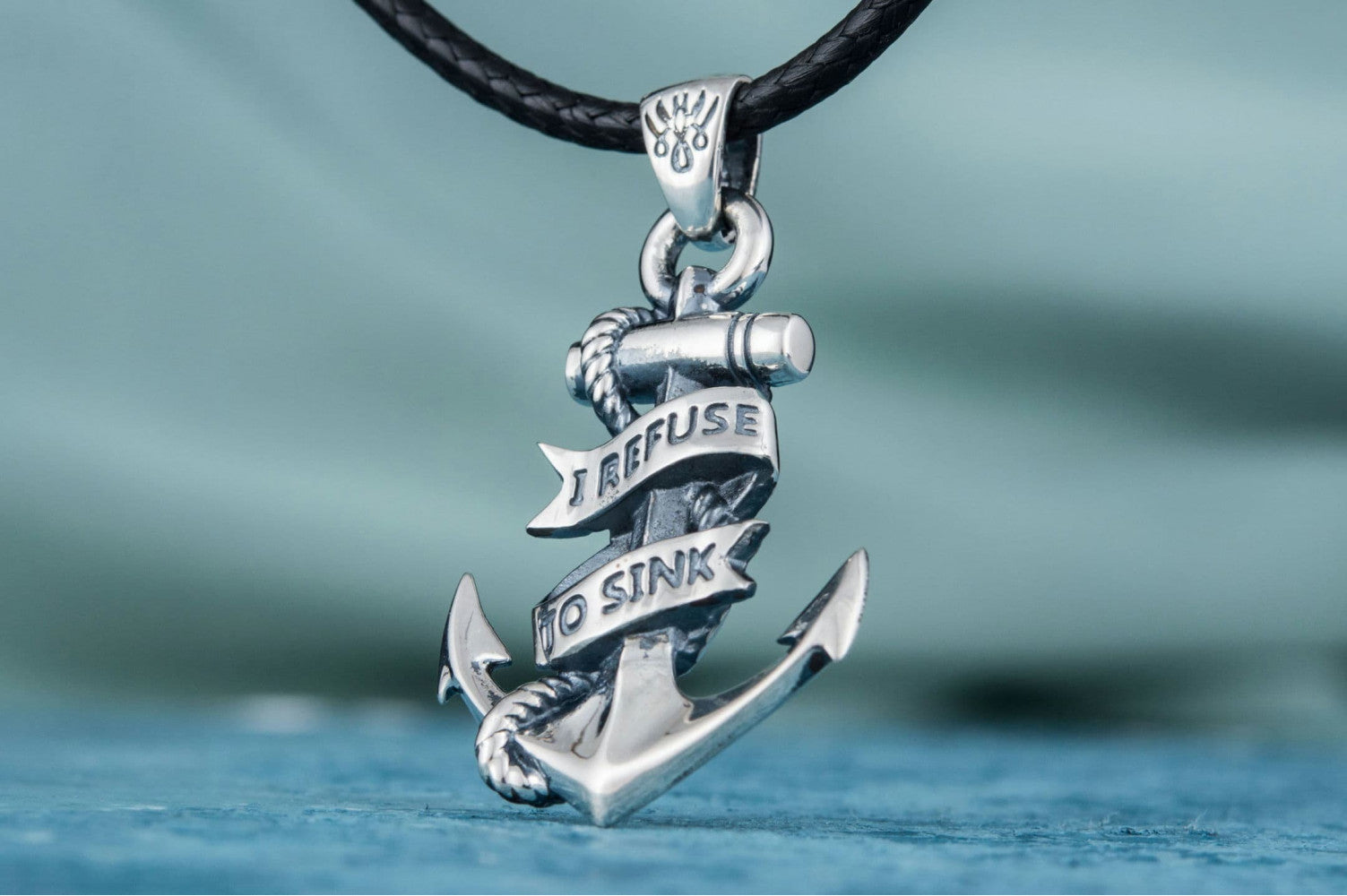 Anchor Pendant Sterling Silver Handcrafted Jewelry - vikingworkshop