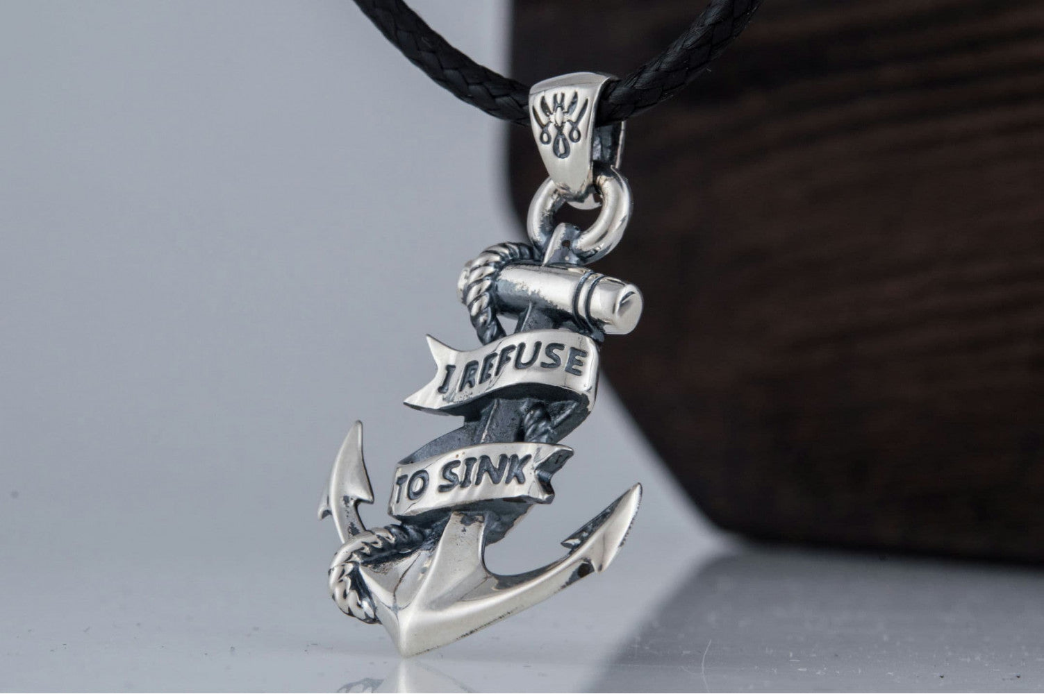 Anchor Pendant Sterling Silver Handcrafted Jewelry - vikingworkshop