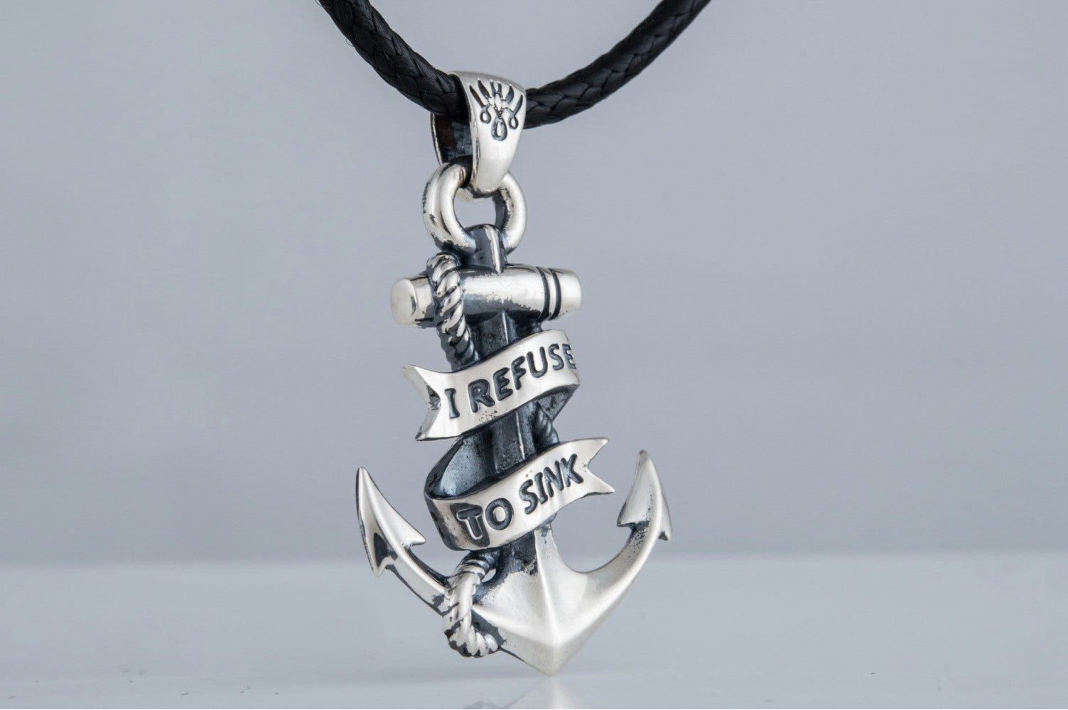 Anchor Pendant Sterling Silver Handcrafted Jewelry - vikingworkshop