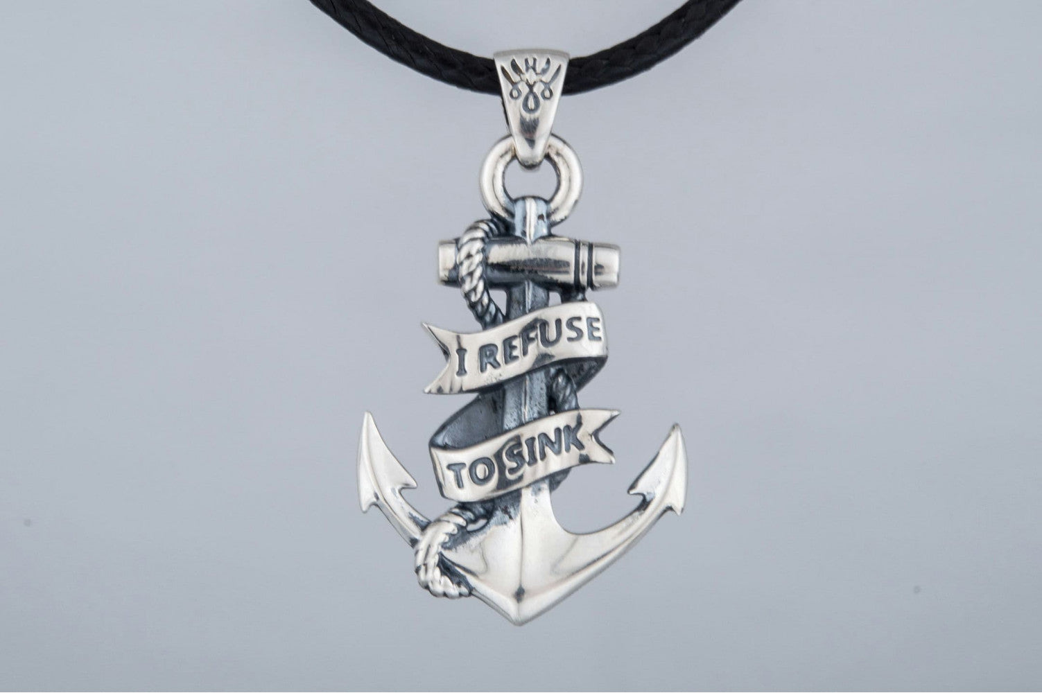 Anchor Pendant Sterling Silver Handcrafted Jewelry - vikingworkshop