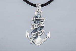 Anchor Pendant Sterling Silver Handcrafted Jewelry - vikingworkshop