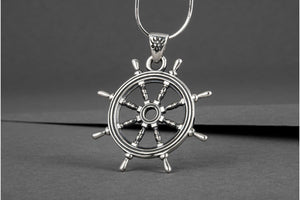 Handweel Pendant Sterling Silver Unique Handmade Jewelry - vikingworkshop