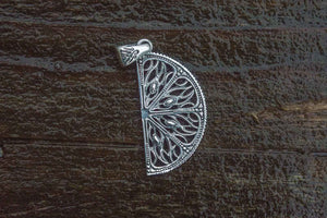 Lemon Pendant Sterling Silver Handmade Jewelry - vikingworkshop