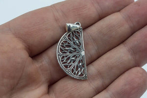 Lemon Pendant Sterling Silver Handmade Jewelry - vikingworkshop