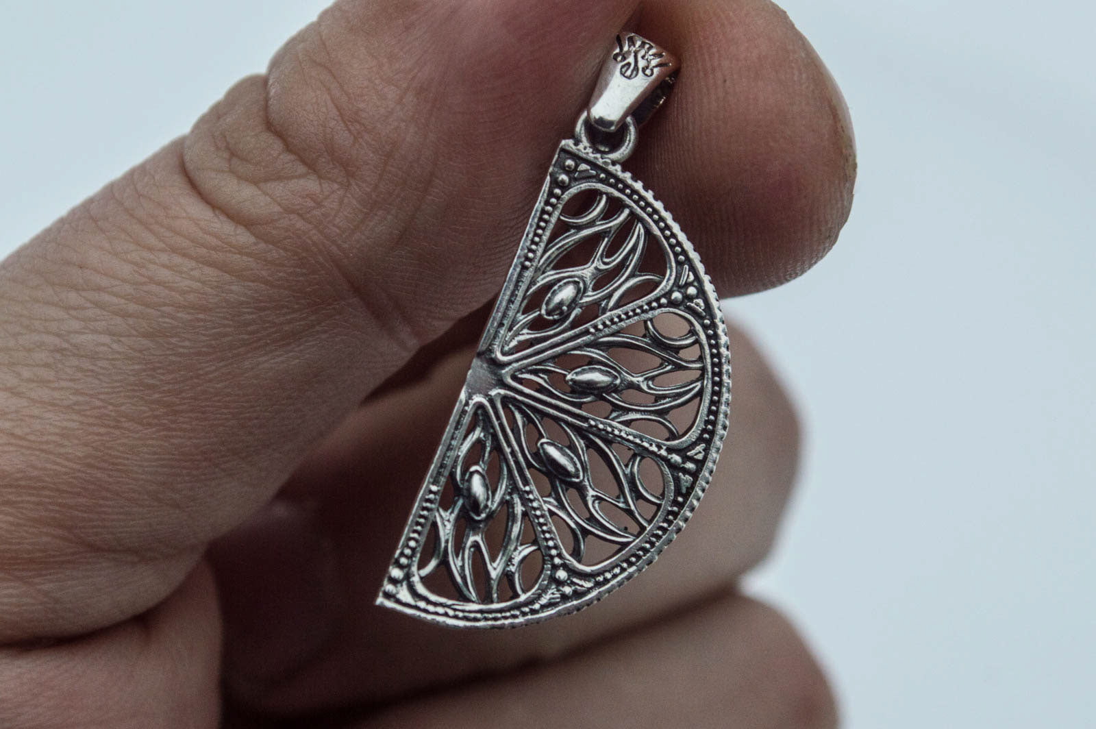 Lemon Pendant Sterling Silver Handmade Jewelry - vikingworkshop