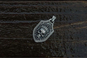 Pendant with Skull Sterling Silver Handmade Jewelry - vikingworkshop