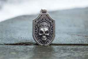 Pendant with Skull Sterling Silver Handmade Jewelry - vikingworkshop