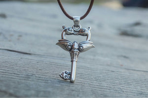 Key Pendant Sterling Silver Handmade Jewelry - vikingworkshop