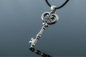 Key Pendant Sterling Silver Handcrafted Jewelry - vikingworkshop