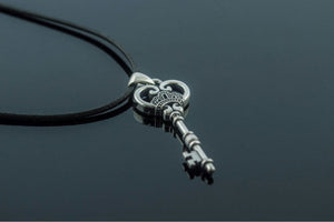 Key Pendant Sterling Silver Handcrafted Jewelry - vikingworkshop