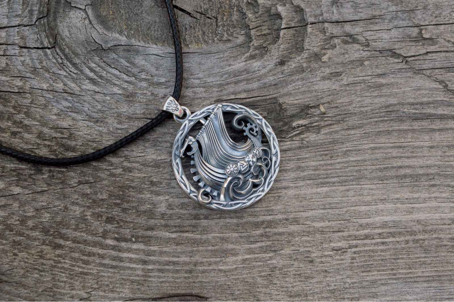 Drakkar Pendant Sterling Silver Handmade Jewelry - vikingworkshop