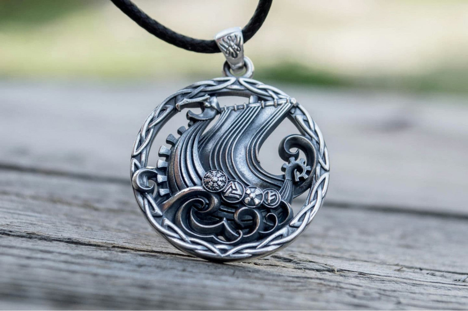 Drakkar Pendant Sterling Silver Handmade Jewelry - vikingworkshop