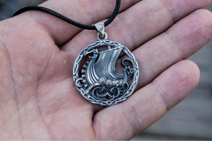 Drakkar Pendant Sterling Silver Handmade Jewelry - vikingworkshop