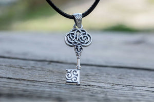 Key Pendant Sterling Silver Handmade Unque Jewelry - vikingworkshop