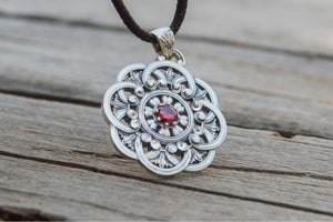 Flower Style Pendant Sterling Silver Handmade Unique Jewelry - vikingworkshop