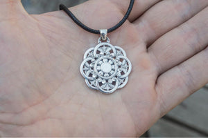 Flower Style Pendant Sterling Silver Handmade Unique Jewelry - vikingworkshop