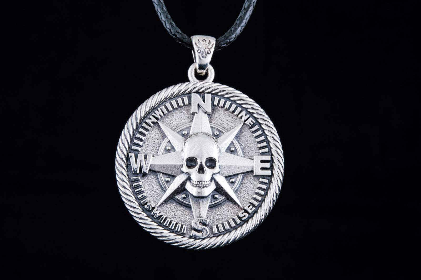 Pirate Symbol Pendant Sterling Silver Jewelry - vikingworkshop