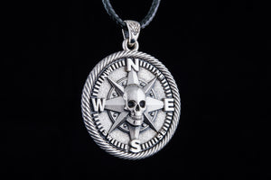 Pirate Symbol Pendant Sterling Silver Jewelry - vikingworkshop