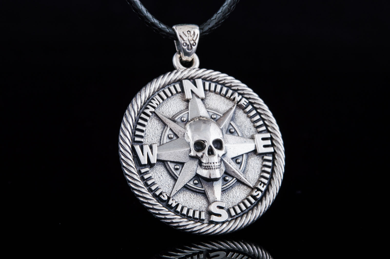 Pirate Symbol Pendant Sterling Silver Jewelry - vikingworkshop