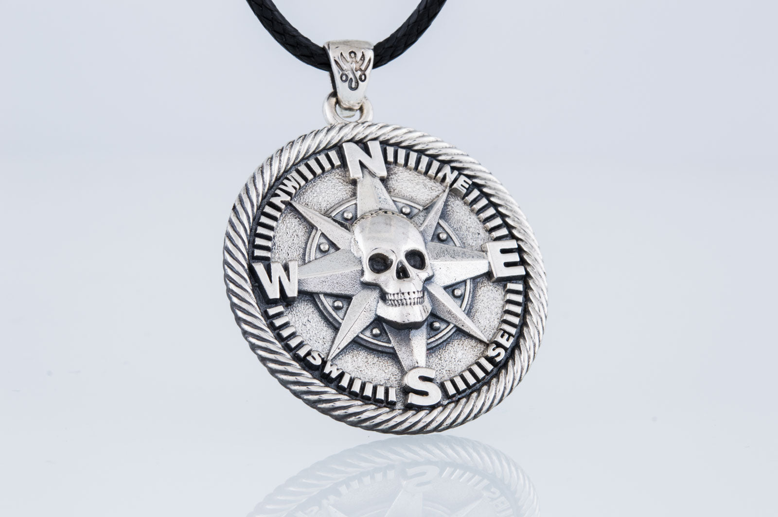 Pirate Symbol Pendant Sterling Silver Jewelry - vikingworkshop