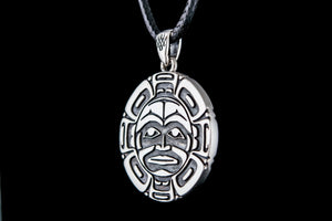 Aztec Symbol Pendant Sterling Silver Handmade Jewelry - vikingworkshop