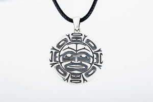 Aztec Symbol Pendant Sterling Silver Handmade Jewelry - vikingworkshop