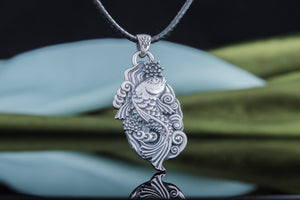 Fish Pendant Sterling Silver Jewelry - vikingworkshop