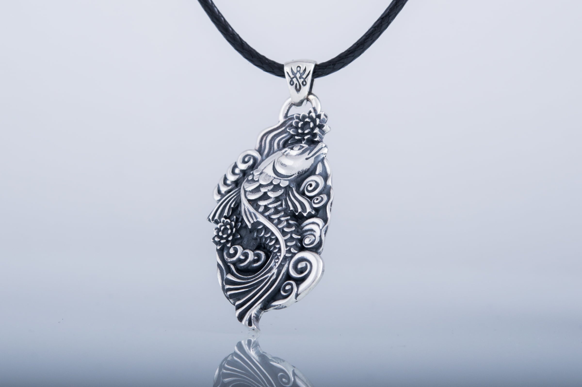 Fish Pendant Sterling Silver Jewelry - vikingworkshop