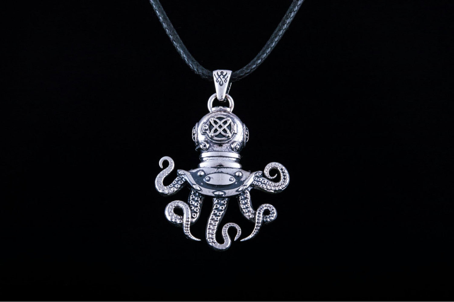 Octopus Pendant Sterling Silver Sailor Jewelry - vikingworkshop